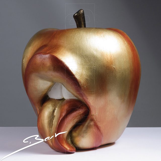 Big apple inviting you to lick it, grote appel nodigt je uit haar te likken