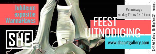 uitnodiging voor expositie wannahaves bij she-art gallery